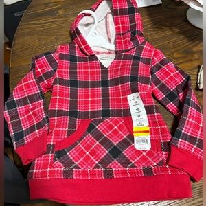 Red and Black Plaid Hoodie